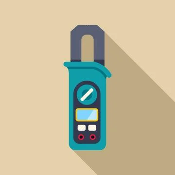 Clamp meter measuring electrical current flat icon イラスト素材