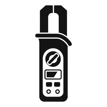 Clamp meter measuring electrical current icon illustration Stock Illustration