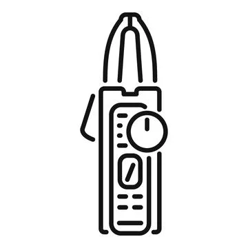 Clamp meter measuring electrical current and voltage icon Stock Illustration