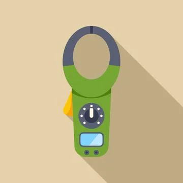 Clamp meter measuring electrical current with display Stock Illustration