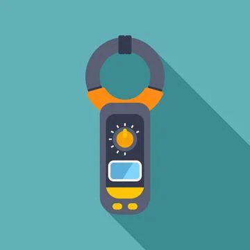 Clamp meter measuring electrical current electricity tool Stock Illustration