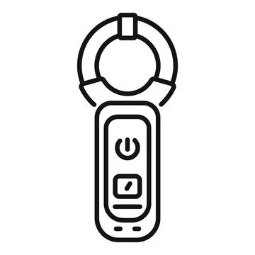 Clamp meter measuring electrical current line art Stock Illustration
