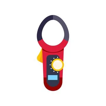 Clamp meter measuring electrical current and voltage Stock Illustration