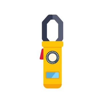 Clamp meter measuring electrical current icon illustration Stock Illustration