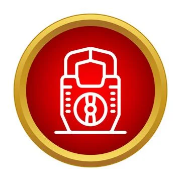 Clamp meter measuring electrical current icon on red button Stock Illustration