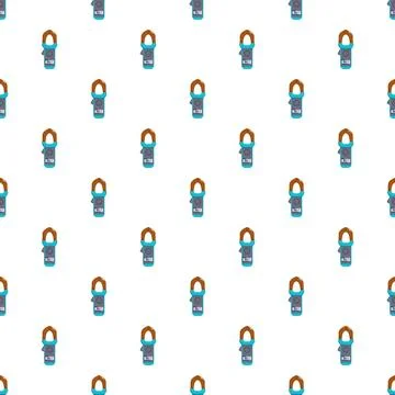 Clamp meter seamless pattern for electrical work Stock Illustration