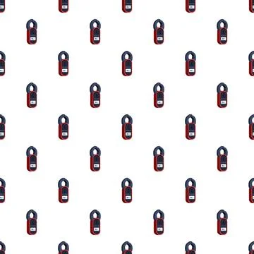 Clamp meter seamless pattern for electricity measurement background Stock Illustration