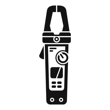 Clamp meter tool measuring current electricity electrician icon Illustrazione stock