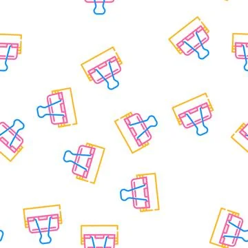 Clamp stationery vector seamless pattern Stock Illustration