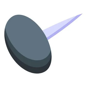Clamp tool icon isometric vector. Reminder tack notice Stock Illustration