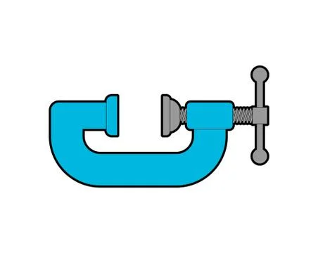Clamp tool isolated. Locksmith tool. vector illustration Stock Illustration