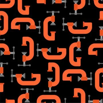 Clamp tool pattern seamless. Locksmith tool background. vector texture Illustrazione stock