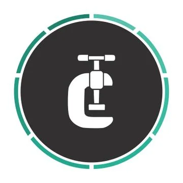 Clamping computer symbol Stock Illustration