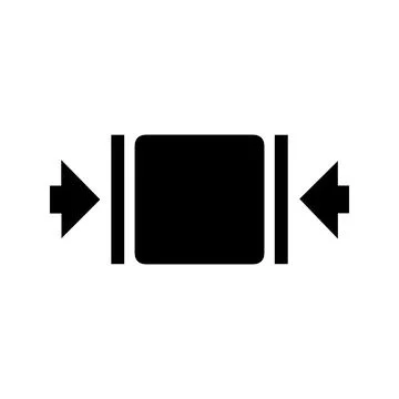 Clamping load here Simple icon on product packaging and box Stock-Illustration