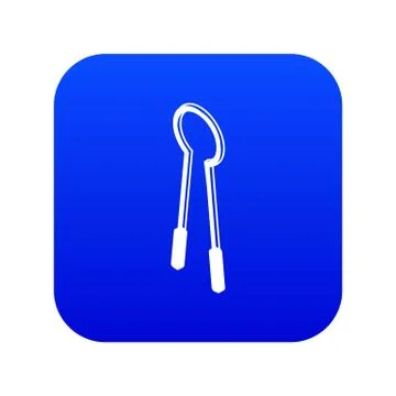 Clamping mites icon blue vector Stock Illustration