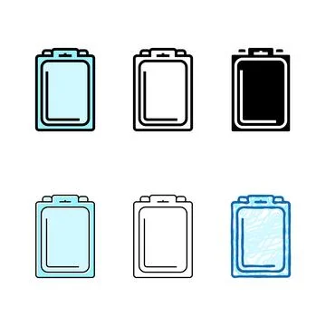 Clamshell package plastic package color icon vector mix Stock Illustration