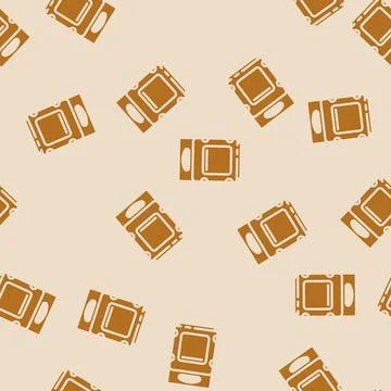 Clamshell package plastic package glyph vector seamless pattern Stock Illustration