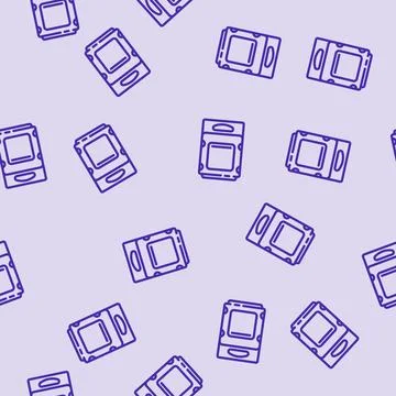 Clamshell package plastic package line vector seamless pattern Stock Illustration
