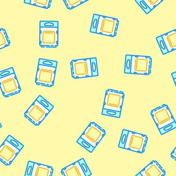 Clamshell package plastic package vector seamless pattern Stock Illustration