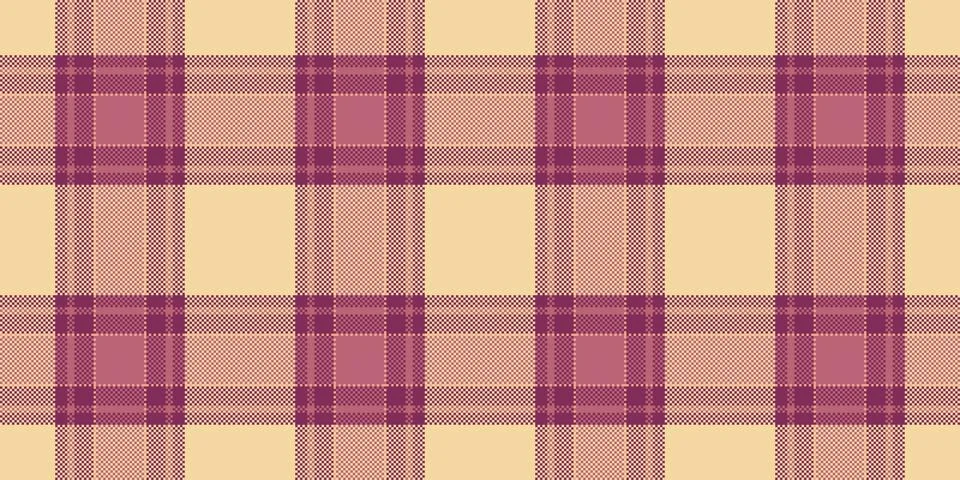 Clan check seamless pattern, valentines day fabric background vector. Cute .. Illustrazione stock