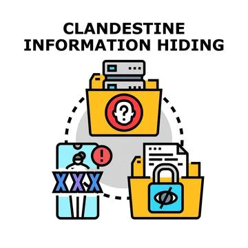 Clandestine information hiding, data privacy and secure access Stockillustratie