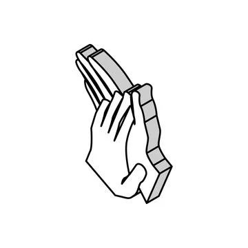 Clap applause isometric icon vector illustration Stock Illustration