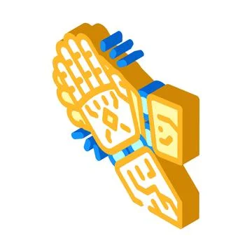 Clap applause robot hand gesture isometric icon vector illustration Stock Illustration