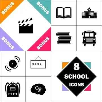 Clap board computer symbol Stock Illustration