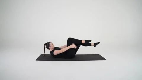 Clap crunches Stock Footage 314194613