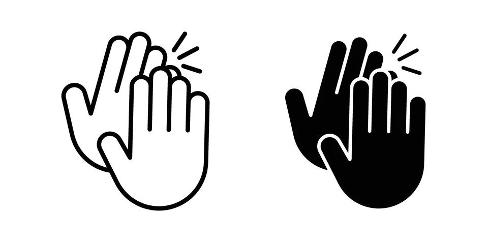 Clap hands icon for web projects Stock Illustration