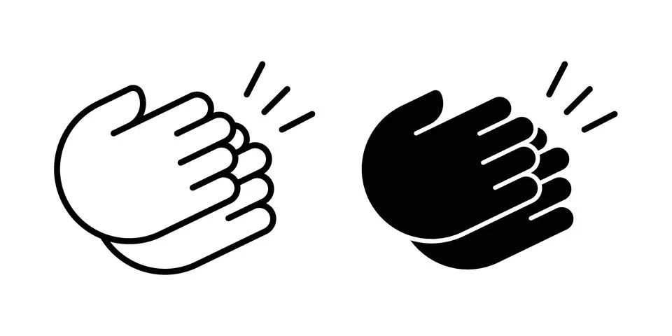 Clap icon concept. best for web design Illustrazione stock