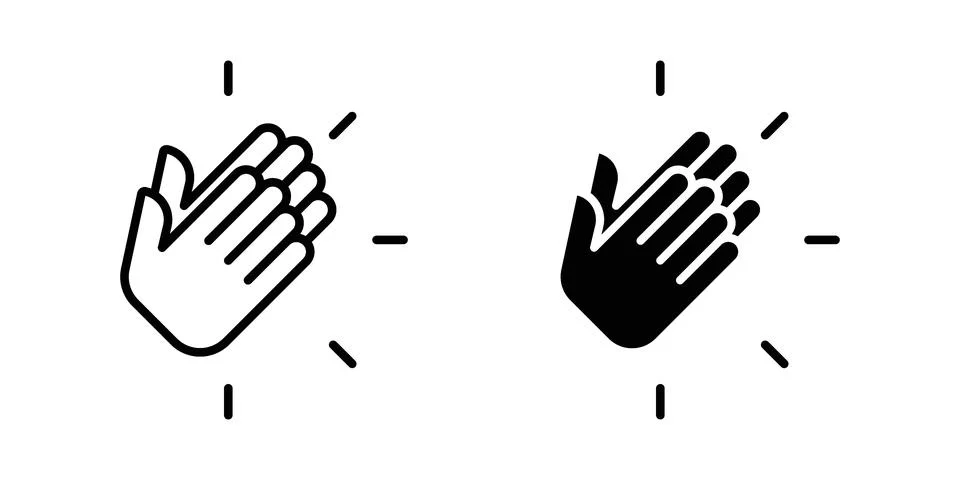 Clap icon or illustration vector symbols Stock Illustration
