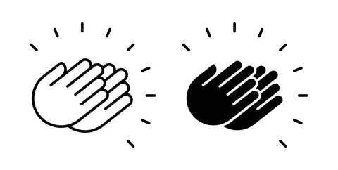 Clap icon symbol. Flat Vector illustration Stock Illustration