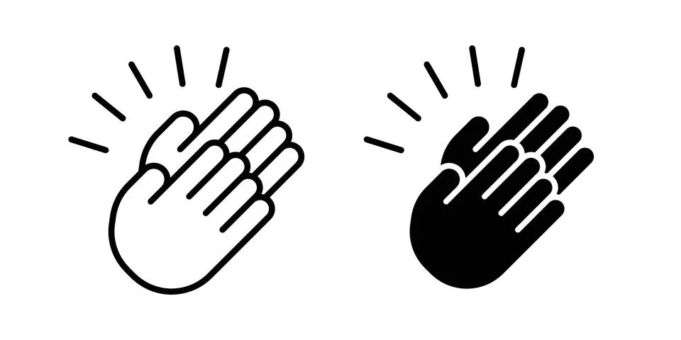 Clap icon vector design illustrations Stock Illustration