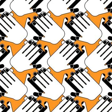 Clap your hands pattern seamless. Clap background. applause texture 스톡 일러스트