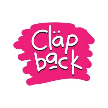 Clapback Generation Z Sticker in vector typography Stock Illustration