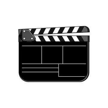 Clapboard clapperboard cartoon vector illustration Stock Illustration