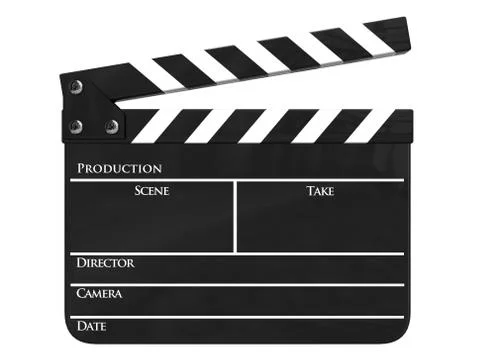 Clapboard (clapperboard) isolated Stock Illustration