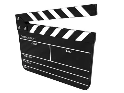 Clapboard (clapperboard) isolated Stock Illustration