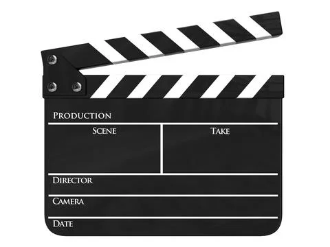 Clapboard clapperboard isolated Stock Illustration