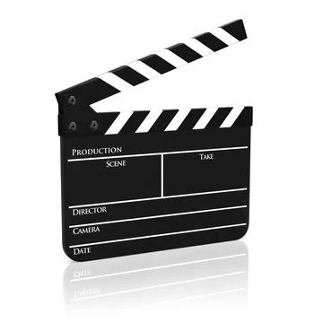 Clapboard clapperboard isolated Stock Illustration
