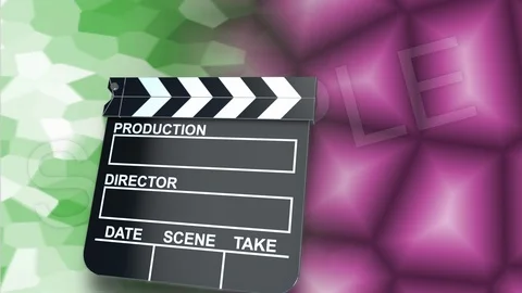 Clapboard Transition Stock Footage 101930855
