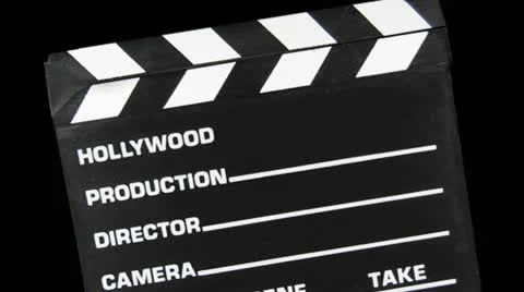 Clapboard Transition HD Stock Footage 10870441