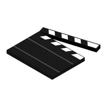 Clapper 3D isometric icon イラスト素材