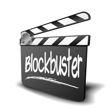 Clapper board blockbuster Stock Illustration