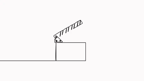 Clapper board continuous one line drawing animated video. Stock Footage 302090998
