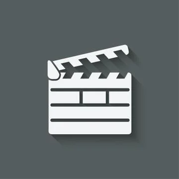 Clapper board design element Stock Illustration
