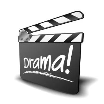 Clapper board drama Stock Illustration