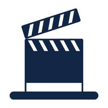 Clapper board hat cinema Stock Illustration