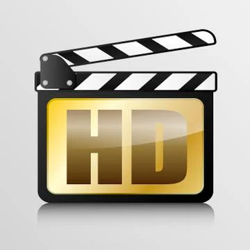 Clapper board hd Illustrazione stock